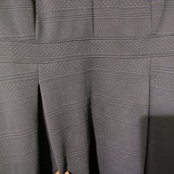 Lane Bryant Navy Blue Textured Dress with Pockets - Picture 5 of 9